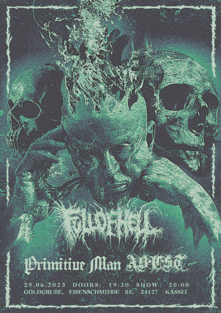 Show Poster Full of Hell, Primitive Man & AB•EST '23